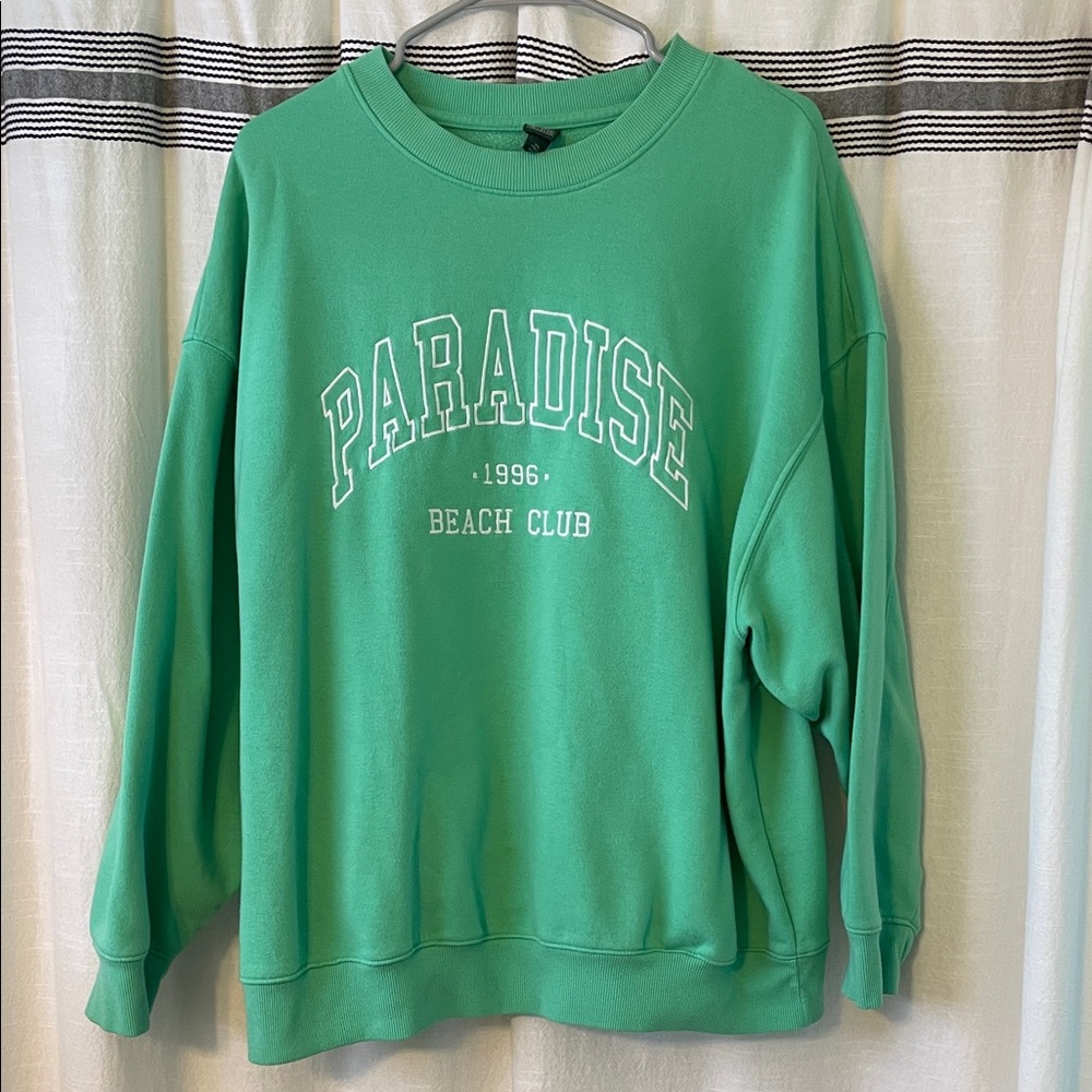 Wild Fable Paradise Green Crew Neck Sweater